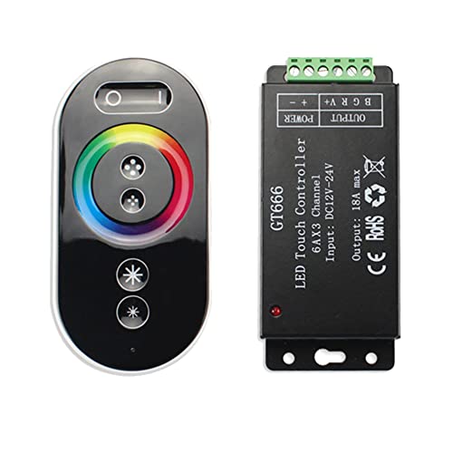 Jooehyer GT666 RGB LED LED Strip Controller Wireless Touch Remote DC 12V 24V 18A 3 KanäLe Lichter Tape Dimmer Jooehyer GT666 RGB LED LED Strip Controller Wireless Touch Remote DC 12V 24V 18A 3 KanäLe Lichter Tape Dimmer von Jooehyer