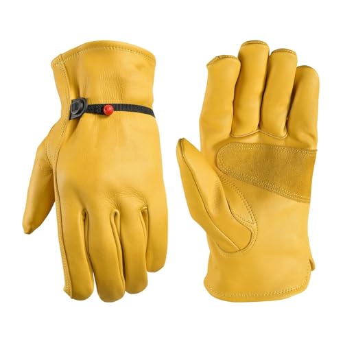 Jooehyer Gartenhandschuhe Kowid mit Verstellbarem Handgelenk und Verst?rkter Handfl?che, Lederarbeitshandschuhe f¨¹r M?nner Frauen f¨¹r Fahrer Jooehyer Gartenhandschuhe Kowid mit Verstellbarem Handgelenk und Verst?rkter Handfl?che, Lederarbeitshandschuhe f¨¹r M?nner Frauen f¨¹r Fahrer von Jooehyer