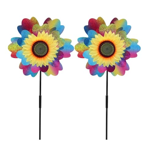 Jooehyer Glitzernde Windräder in Regenbogenfarben, für Garten, Rasen und, Windräder Jooehyer Glitzernde Windräder in Regenbogenfarben, für Garten, Rasen und, Windräder von Jooehyer