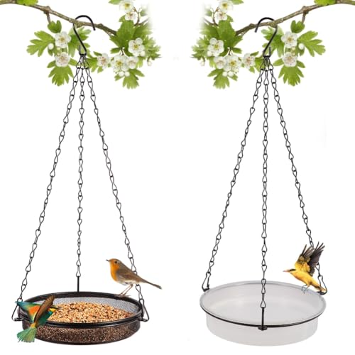 Jooehyer H?ngende Vogelh?uschen und Bad f¨¹r Kleine Metallschale im Freien Perfekt zum Anziehen Von Vogelgartenvogelbad Tablett Jooehyer H?ngende Vogelh?uschen und Bad f¨¹r Kleine Metallschale im Freien Perfekt zum Anziehen Von Vogelgartenvogelbad Tablett von Jooehyer