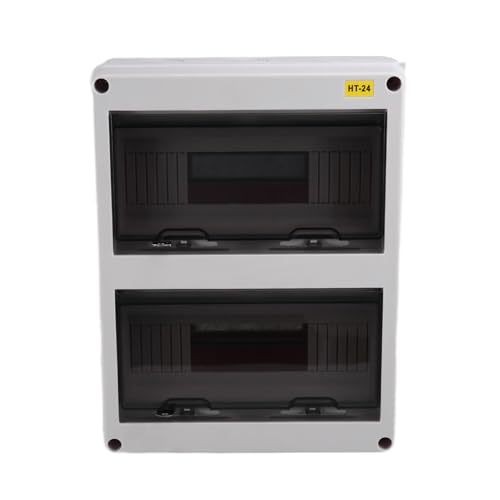 Jooehyer HTSeries Leitungsschutzschalter Wasserdichte Verteileranschlussdose, 24-Wege IP65 Outdoor-ABS-Gehäuse mit Schloss von Jooehyer