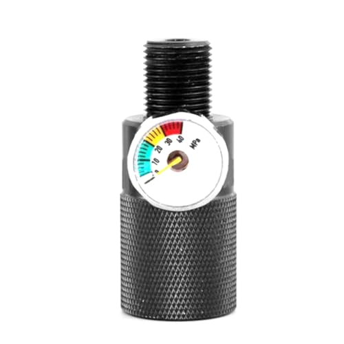 Jooehyer Hochdruck-Gasflaschenventiladapter, Aufblasadapter, Druckmessgerät, Aufblasadapter, Doppelloch-Druckventil von Jooehyer