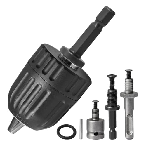 Jooehyer Keyless-Bohrfutter-Adapter Sechskant-Schaft-Schnellspannsystem 1/2" Steckdosen-Vierkant-Adapter, Bohrfutter für Schlagschrauber Jooehyer Keyless-Bohrfutter-Adapter Sechskant-Schaft-Schnellspannsystem 1/2" Steckdosen-Vierkant-Adapter, Bohrfutter für Schlagschrauber von Jooehyer