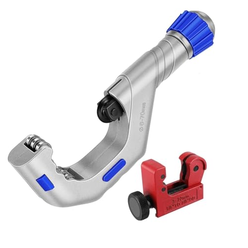 Jooehyer Kupferrohrschneider 1/4 Bis 2 3/4 mit Mini- 1/8 Bis 7/8 für Kupfer-, PVC-, Aluminium- und Edelstahlrohre von Jooehyer