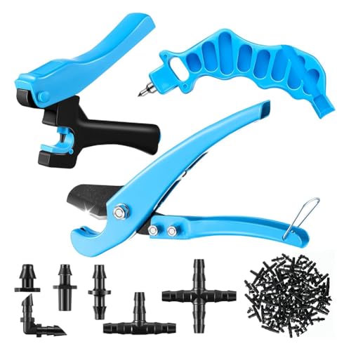 Jooehyer Lochstanzer für Tropfbewässerungsrohre, mit 115 Bewässerungsstopfen, Rohrlochstanzer für 1/4-Rohre Jooehyer Lochstanzer für Tropfbewässerungsrohre, mit 115 Bewässerungsstopfen, Rohrlochstanzer für 1/4-Rohre von Jooehyer