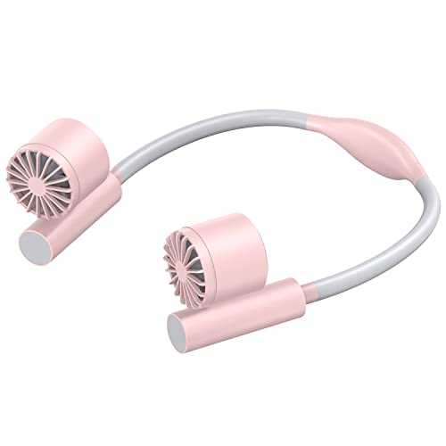 Jooehyer Nackenl¨¹Fter, Tragbar, Blattlos, USB, Wiederaufladbar, Stummgeschaltet, Sport-Mini-Nackenl¨¹Fter f¨¹r Outdoor-Ventilator-K¨¹Hlventilatoren, Rosa von Jooehyer
