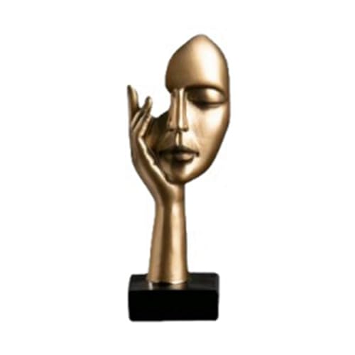 Jooehyer Nordische Statue, Abstrakte Harz-Desktop-Ornamente, Skulptur, Figuren, Gesicht, Charakter, Kunsthandwerk, Büro, Heimdekoration A von Jooehyer
