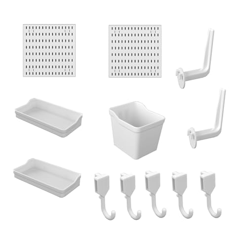 Jooehyer Organizer Aus Kombinierter Wand Aus Löchern und Platten, Wandmontiertes Aufbewahrungsset, Küchen-Organizer, Wandmontiertes Aufbewahrungsset von Jooehyer