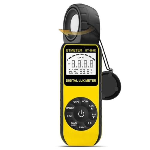 Jooehyer Präzise Lichtmessung mit Dem BT-881E Digital Lux Meter, Handgerät, 1-300.000 Lux, Inklusive LCD-Display von Jooehyer
