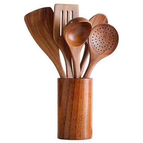 Jooehyer Premium Nat¨¹rliche Holzkochl?ffel und Spatel-Set f¨¹r Nicht-Schicht-K¨¹chenkochgeschirr von Jooehyer