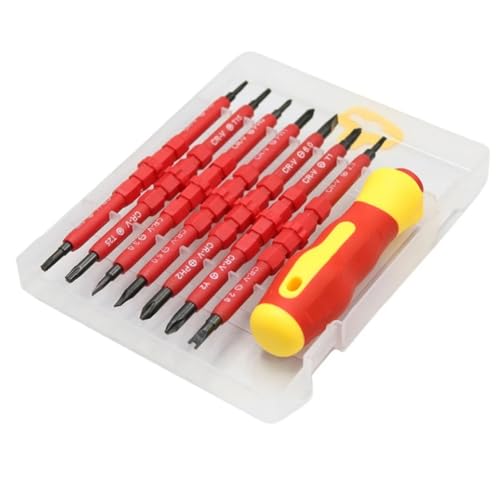 Jooehyer Professionell für Elektrische Reparatur 1000 V VDE Isoliertem Schraubendreher -Set Magnet Slotted Bits 8pcs Set Set von Jooehyer
