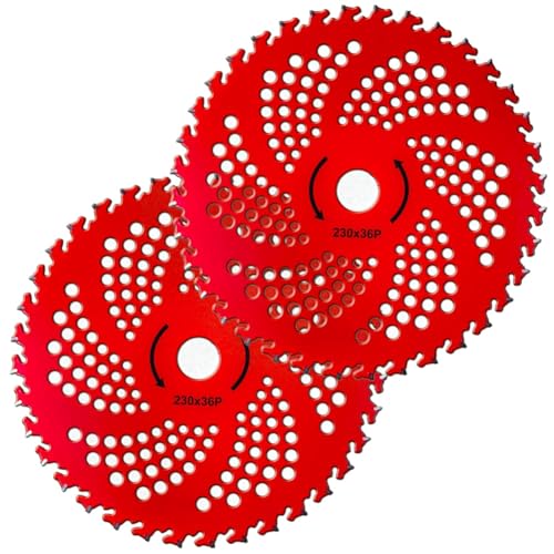 Jooehyer Rasenmäherklinge, Legierung, Freischneider, Sägeblatt, 9, 36 Zähne, 230 Wolframstahl, Manganstahl, Gartengeräte von Jooehyer