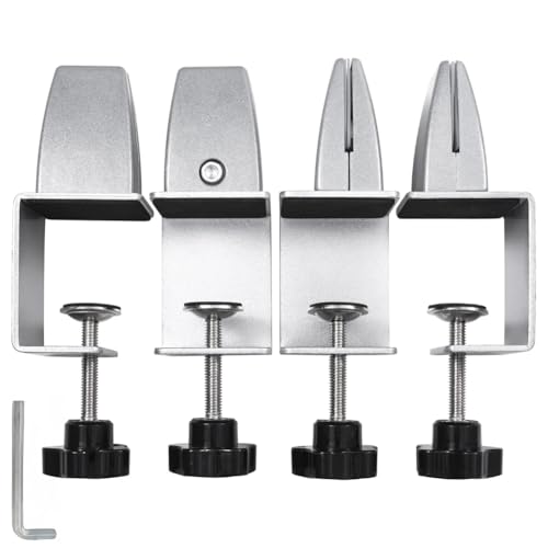 Jooehyer Robuste Niesschutzklemme für 1/8 Bis 1 Dicke Platten, Stützklemmen für Schreibtischtrennwände, Halterung für Schreibtischteiler von Jooehyer