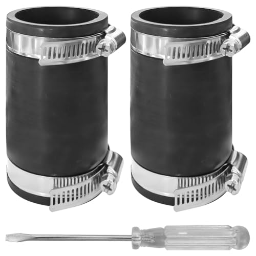 Jooehyer Rohranschluss für die Staubsammlung mit 2 '' X100 mm Flexibler TPE -Kupplungskupplung Edelstahl Klemme Hohe Temperaturfestanten 2 Teile von Jooehyer