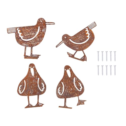 Jooehyer Rostige Metallmöwe, Gartenzaun-Dekoration, Landhaus, Hofkunst, Gartendekoration, Metall-Vogelpfähle von Jooehyer