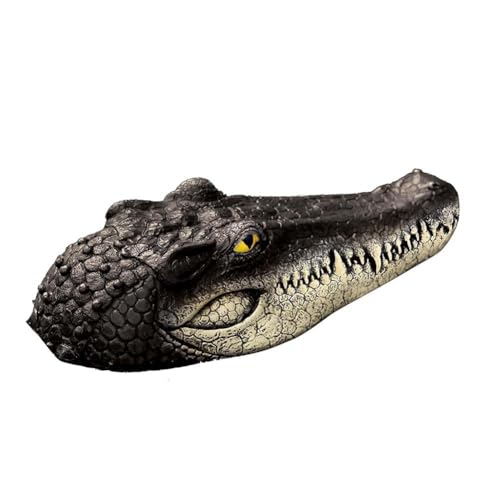 Jooehyer Schwimmender Alligatorkopf, Alligatorkopf-Attrappe für Pool, Alligatorkopf für Swimmingpool und Teich, Entenabschreckung von Jooehyer