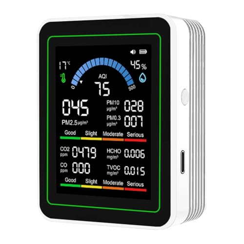 Jooehyer Temperaturfeuchtigkeitstester f¨¹r Innen-/Au?en-/Outdoor 10 in 1 Luftqualit?tsmonitor Formaldehyd CO 2 Detektorerkennung Jooehyer Temperaturfeuchtigkeitstester f¨¹r Innen-/Au?en-/Outdoor 10 in 1 Luftqualit?tsmonitor Formaldehyd CO 2 Detektorerkennung von Jooehyer