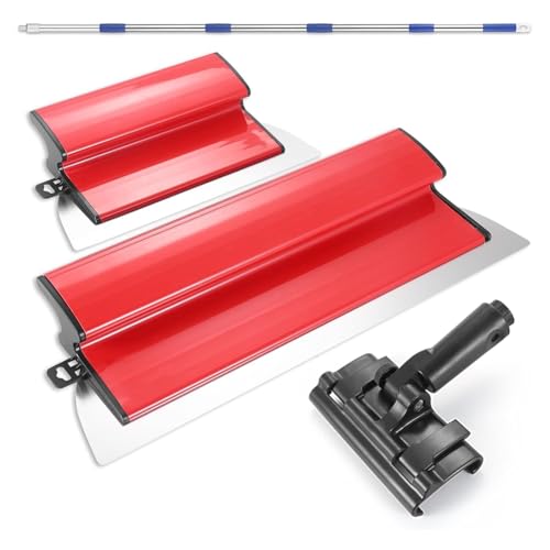 Jooehyer Trockenbau-Skimmblatt-Set 10 "& 16" Edelstahlblätter + 34-80 "Ausleitbare Pole-Pro-Werkzeuge für Trockenbauwall-Finishing von Jooehyer