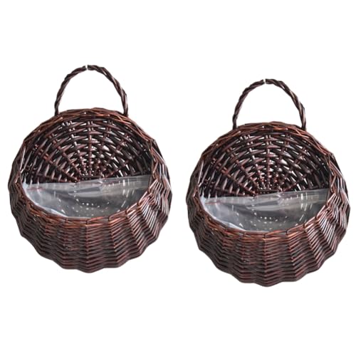Jooehyer Wandmontierter Blumenkorb Aus Natürlichem Weidengeflecht, Blumentopf, Rattanvase, Korb, Jooehyer Wandmontierter Blumenkorb Aus Natürlichem Weidengeflecht, Blumentopf, Rattanvase, Korb, von Jooehyer