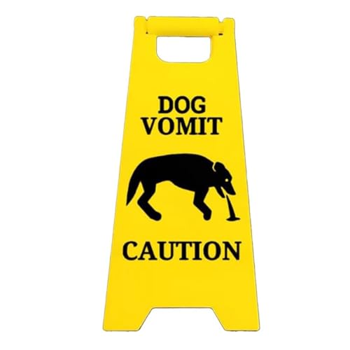 Jooehyer Warnschild mit Hundekotze-Motiv, Dekoration, Lustiges Geschenk f¨¹r Katzenliebhaber, Geeignet f¨¹r Schreibtisch und das B¨¹ro B von Jooehyer