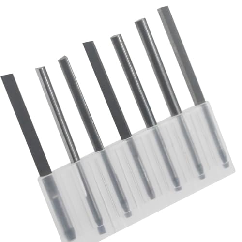Jooehyer Wolframstahl für Pneumatische Impact -Schnitzgraviermesser, 7 Stcs Schmuckstecher Werkzeuge Gravur Schneidbits von Jooehyer