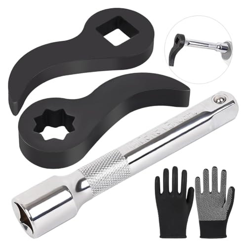 Jooehyer Wrench Adapter Adjustable Indexing Pry Bar Adapter für 1/2-Ratsche, 4-Teiliges Pry Bar Adapter Werkzeug von Jooehyer