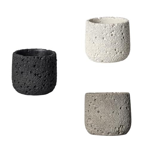 Jooehyer Zement-Raumtextur Aromatherapie-Kerzenbecher DIY-Kerze Leere Tasse Atmosphäre Behälter Ornamente von Jooehyer