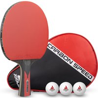 Joola Tischtennisschläger "TT-BAT Carbon Speed", (Set, mit Bällen-mit Schlägerhülle) von Joola