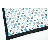 Minky Baby-Decke Mit Origami Sternen | Schwarzer Punkt-Rücken Lovey Größe Sterne-Babypartygeschenk Sofort Lieferbar von JoomookieMinky