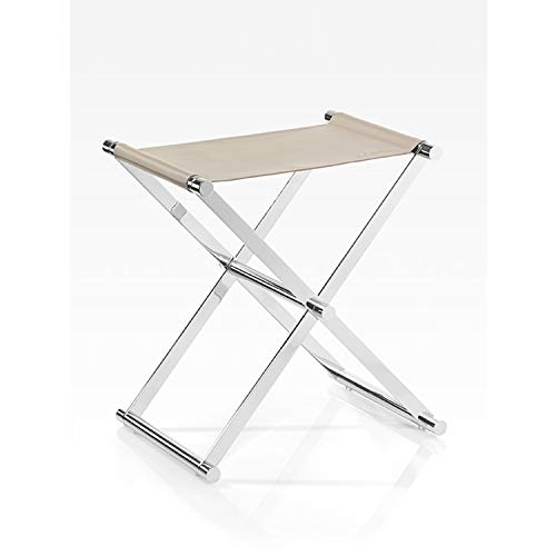 JOOP! BATHLINE, Hocker Chrom u. Lederimitat Grau geprägt, Grau u. Chrom JOOP! BATHLINE, Hocker Chrom u. Lederimitat Grau geprägt, Grau u. Chrom von Joop!