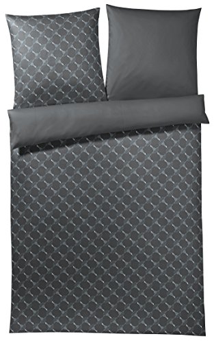 Joop! 4059 Cornflower Gradiant Mako-Satin-Bettwäsche 155x220 + 1x 80x80 Graphit-9 von Joop!