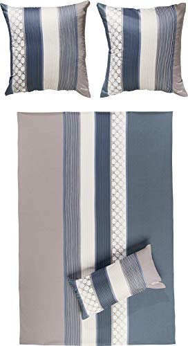 Joop! Bettwäsche Cornflower Stripe deep Coal 1 Bettbezug 155 x 220 cm + 1 Kissenbezug 80 x 80 cm von Joop!