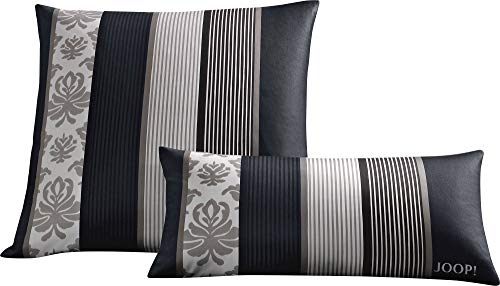 Joop! 4022 Ornament Stripe Mako-Satin-Kissenbezug 80x80 schwarz-9 von Joop!