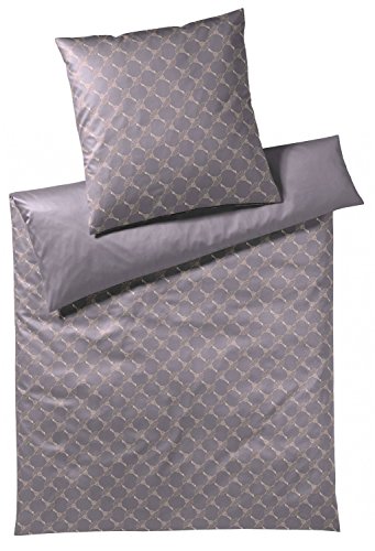 Joop, Mako-Satin-Bettwäsche, Kornblumen-Muster mit nuancierten Farben 200x220 + 2x 80x80 grau Joop, Mako-Satin-Bettwäsche, Kornblumen-Muster mit nuancierten Farben 200x220 + 2x 80x80 grau von Joop!