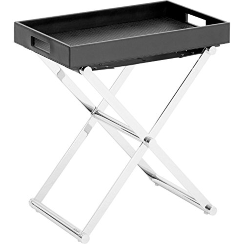 JOOP! HOMELINE, Beistelltisch klappbar mit Tablett L, Schwarz Chrom von Joop!