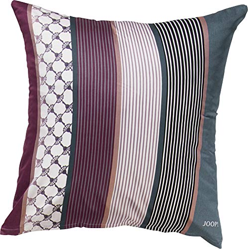 Joop! Bettwäsche Cornflower Stripe deep Wine Kissenbezug einzeln 80x80 cm von Joop!