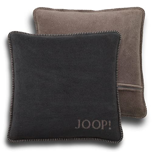 Joop! Kissenhülle Uni Doubleface Taupe-Anthrazit Baumwolle/Polyacryl, Maße: 50cm x 50cm, 651273 von Joop!