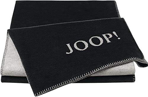 JOOP! Plaid Melange Doubleface | Anthrazit-Silber - 150 x 200 von Joop!