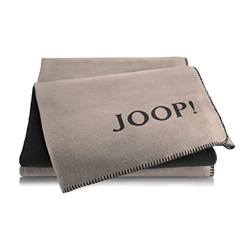 JOOP! Plaid Uni-Doubleface | Stein-Anthrazit - 150 x 200 von Joop!