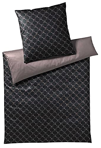 Joop! Bettwäsche Cornflower Double 4083 | Shiny Black, 135x200-40x80 von Joop!