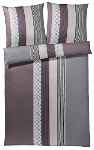 Joop! Bettwäsche Cornflower Stripe deep Wine 1 Bettbezug 200 x 220 cm + 2 Kissenbezüge 80 x 80 cm von Joop!