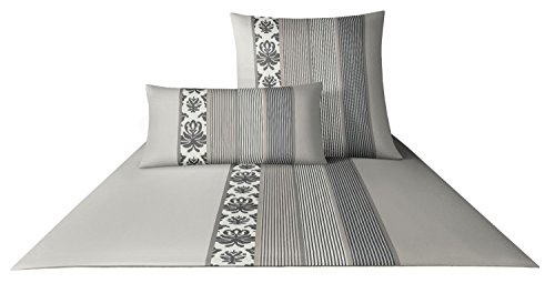 Joop! Bettwäsche Ornament Stripe 4022 Graphit - 77 80x80 cm - 155x200 cm von Joop!