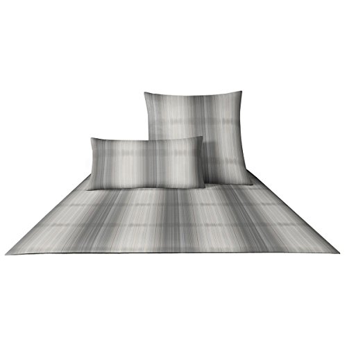 Joop! Bettwäsche Soft Squares 4508 Natur - 07 80x80 cm - 135x200 cm von Joop!