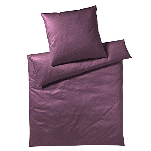 Joop! Bettwäsche Vision Shiny Plum 1 Bettbezug 155 x 220 cm + 1 Kissenbezug 80 x 80 cm von Joop!