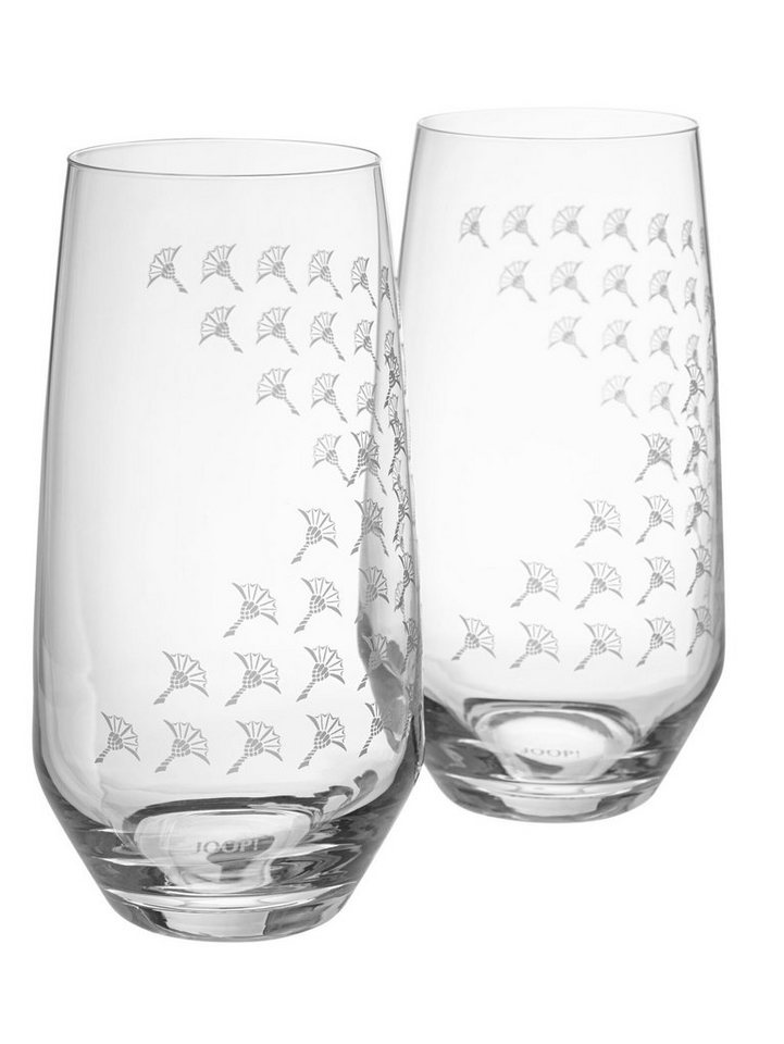 JOOP! Cocktailglas JOOP! LIVING - FADED CORNFLOWER Longdrinkglas 2er Set, Glas von JOOP!