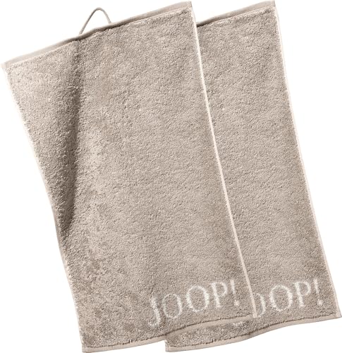 Joop! Gästetuch Classic Doubleface im 2er-Pack Walk-Frottier beige Größe 30x50 cm von Joop!