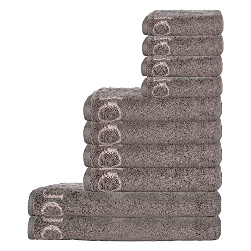 JOOP! Handtuch Set, 10-TLG. - Classic, 2X Duschtuch, 4X Handtuch, 4X Gästetuch Braun Set von JOOP!