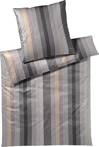 Joop! Bettwäsche Stripes Stone Kissenbezug einzeln 80x80 cm von Joop!