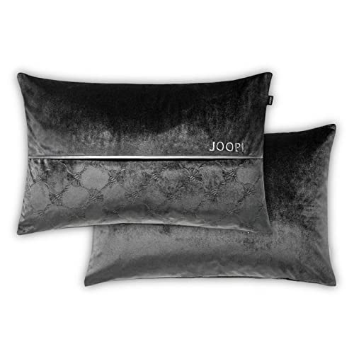 Joop! Kissenhüllen Scene anthrazit - 012 38x58 cm von Joop!