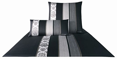 Joop! Mako-Satin Ornament Stripe 402200 Farbe 9 schwarz, 70/90 140/220cm von Joop!